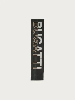 Doubleface Cashmink-Schal mit bugatti-Schriftzug  - Made in Germany