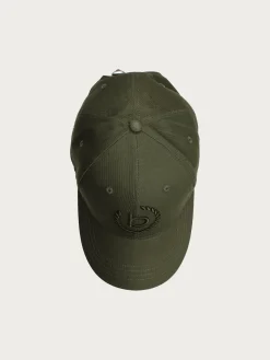Einfarbige Baseballkappe mit gesticktem bugatti-Logo