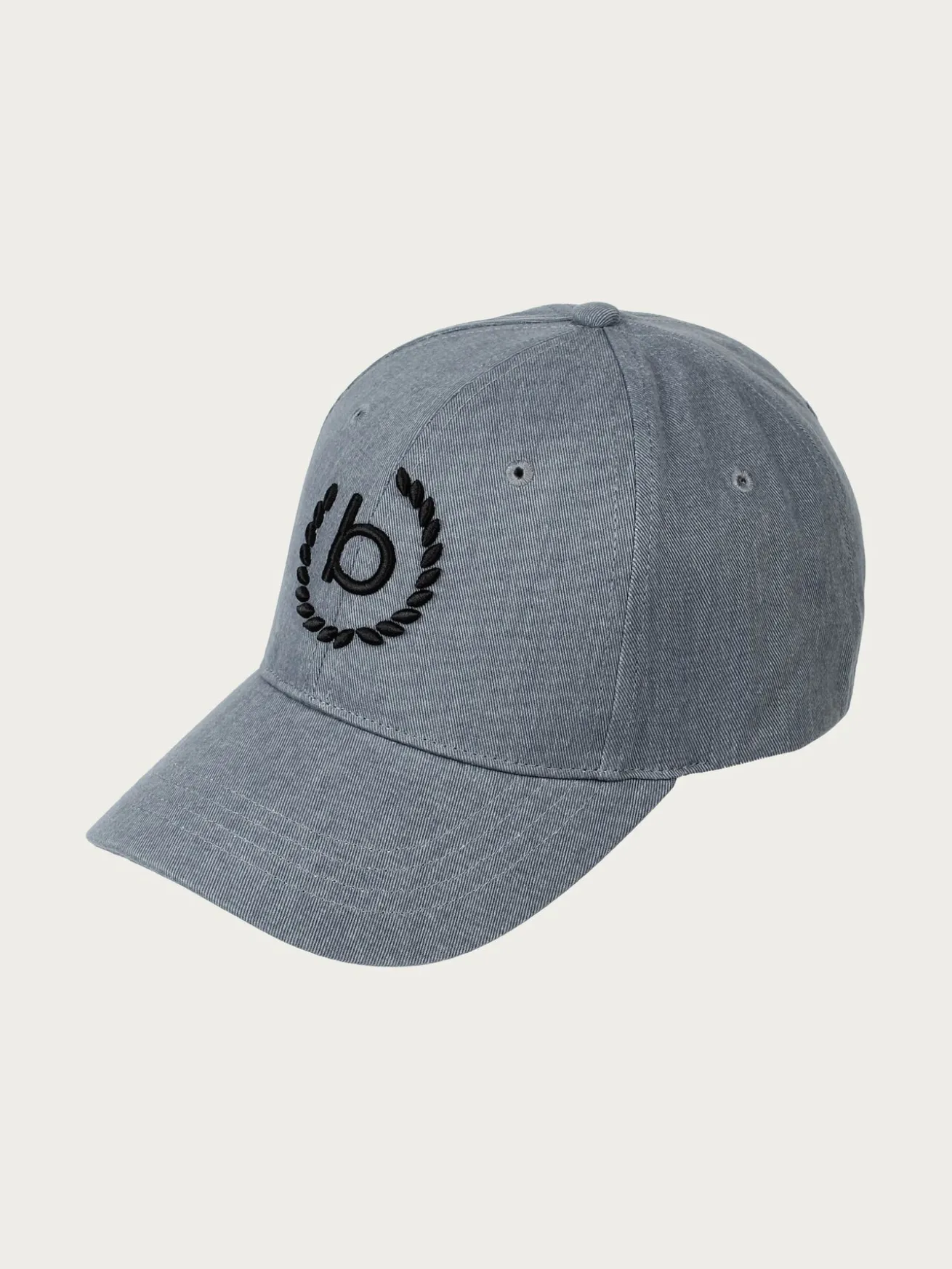 Einfarbige Baseballkappe mit gesticktem bugatti-Logo