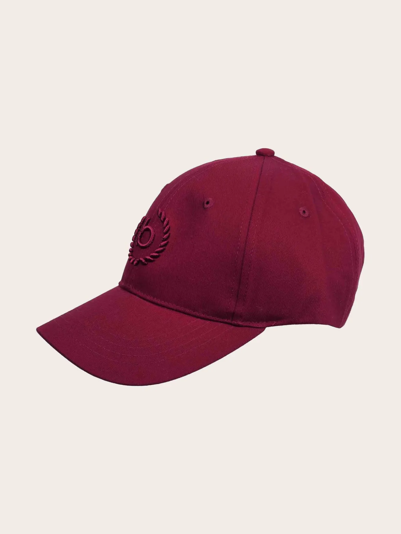 Einfarbige Baseballkappe mit gesticktem bugatti-Logo