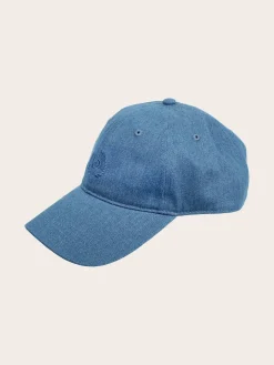 Einfarbige Baseballkappe im Jeans-Look mit gesticktem bugatti-Logo