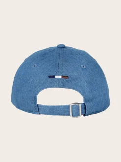 Einfarbige Baseballkappe im Jeans-Look mit gesticktem bugatti-Logo