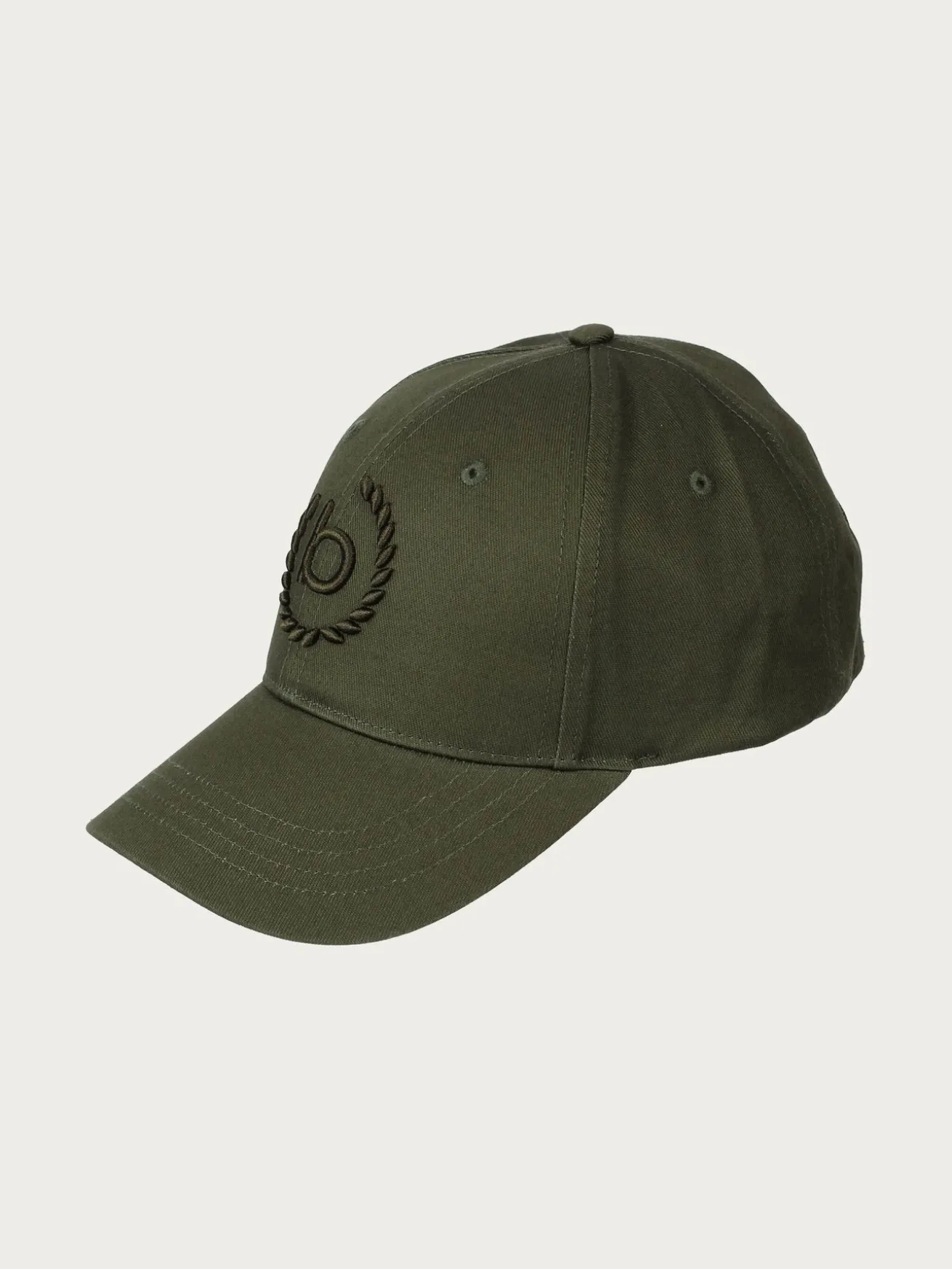 Einfarbige Baseballkappe mit gesticktem bugatti-Logo