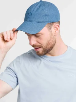 Einfarbige Baseballkappe im Jeans-Look mit gesticktem bugatti-Logo