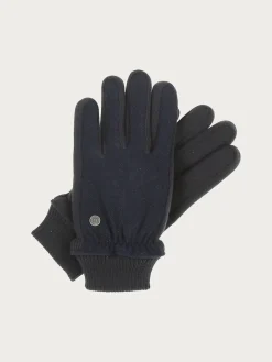 Einfarbige bugatti Handschuhe im Fischgrat-Design