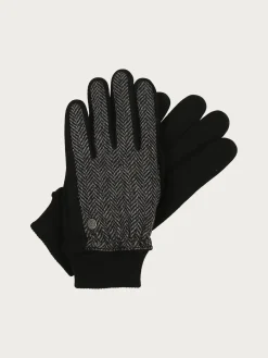 Einfarbige bugatti Handschuhe im Fischgrat-Design