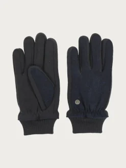 Einfarbige bugatti Handschuhe im Fischgrat-Design
