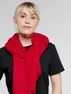 Einfarbige Pashmina aus reiner Wolle