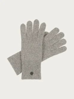 Einfarbige Strickhandschuhe in Wollmischung
