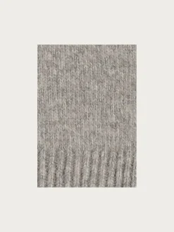 Einfarbige Strickhandschuhe in Wollmischung