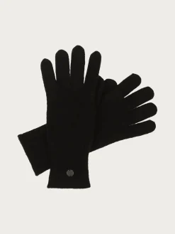 Einfarbige Strickhandschuhe in Wollmischung