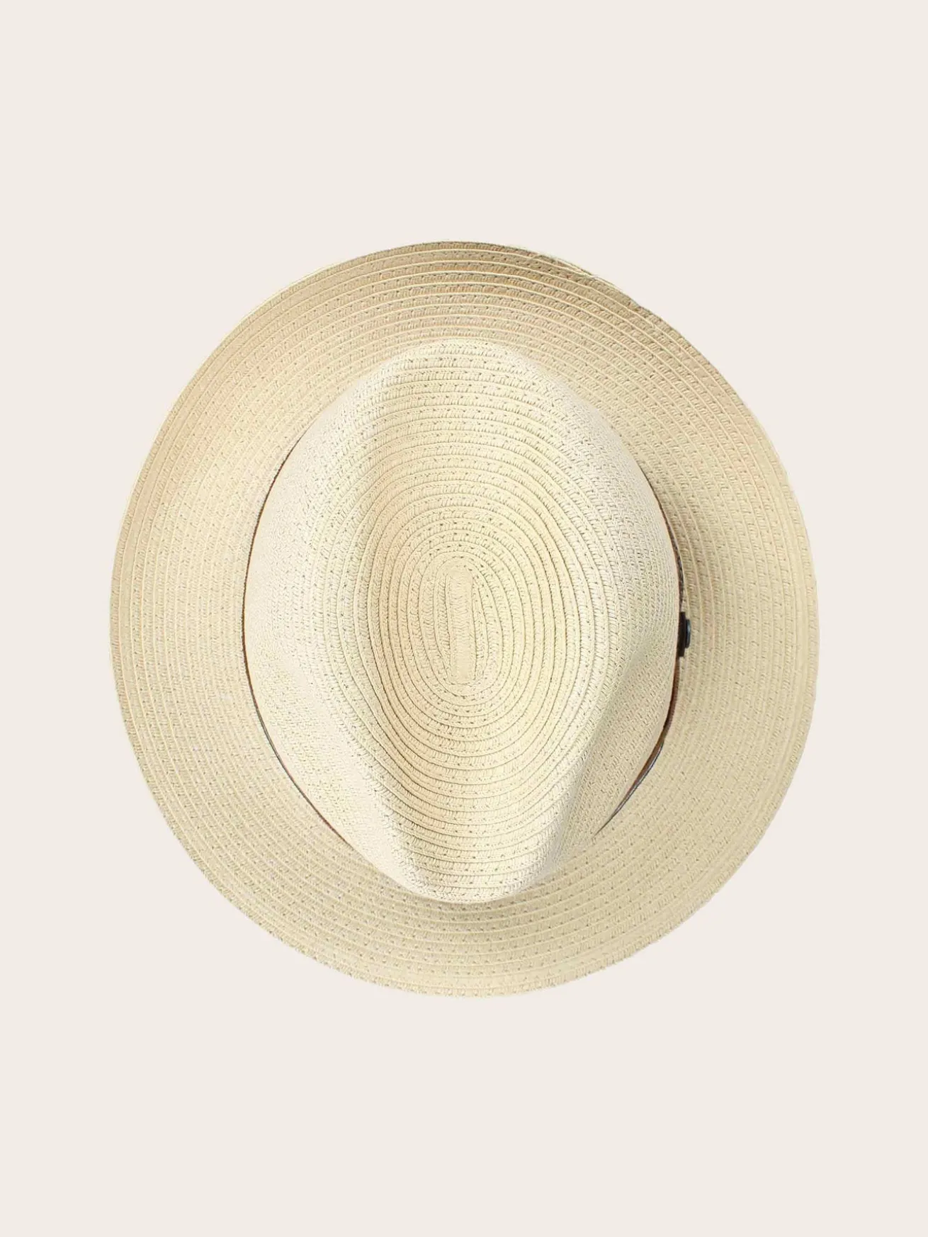Einfarbiger bugatti Sommer-Fedora mit Leder-Hutband