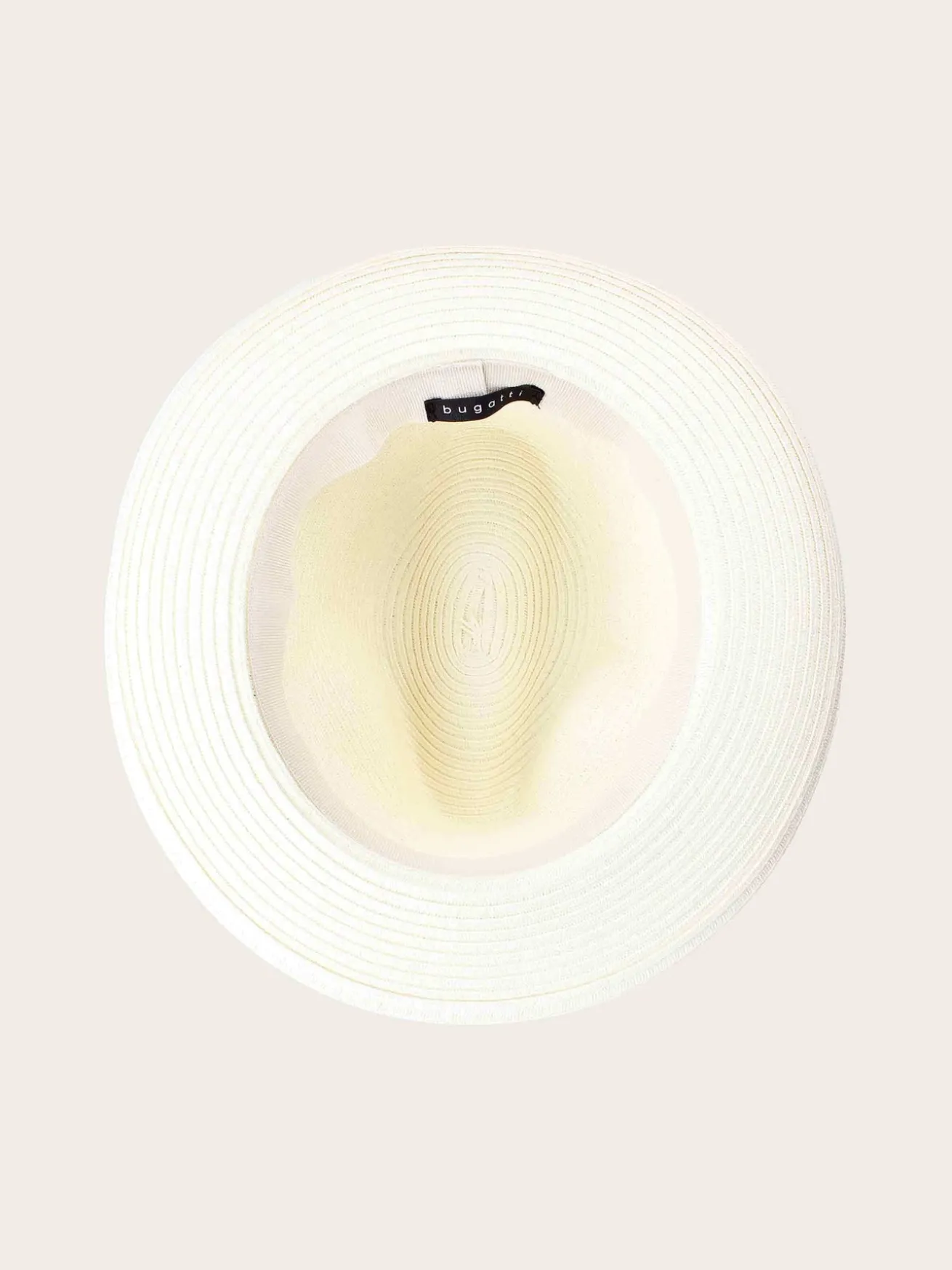 Einfarbiger bugatti Sommer-Fedora mit Leder-Hutband