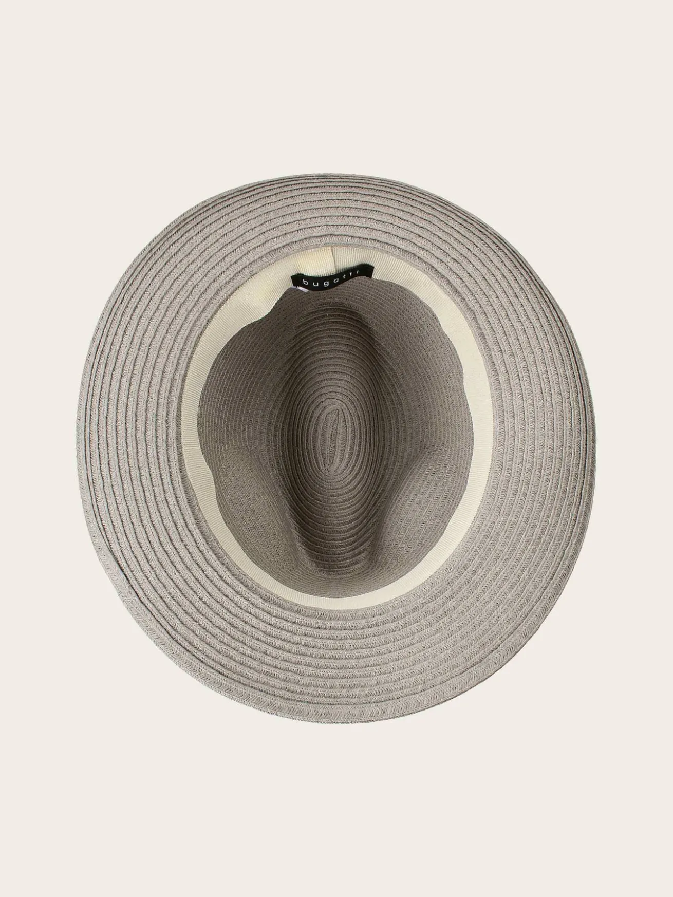 Einfarbiger bugatti Sommer-Fedora mit Leder-Hutband