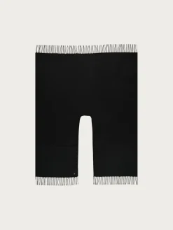 Einfarbiger Poncho aus reinem Polyacryl - Made in Germany