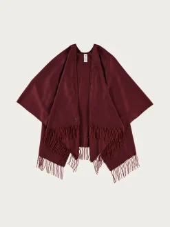 Einfarbiger Poncho aus reinem Polyacryl - Made in Germany