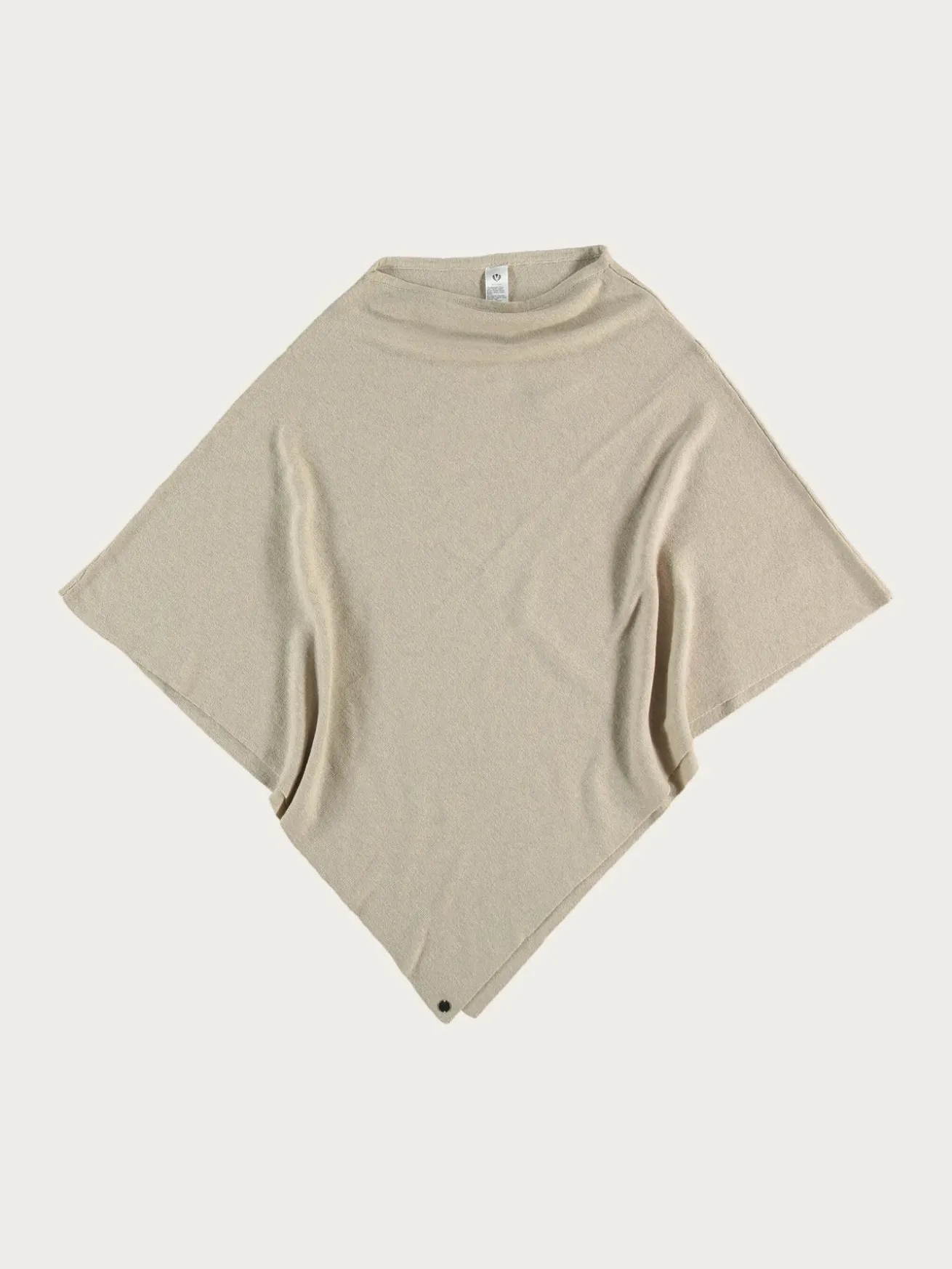Einfarbiger Poncho in Baumwollmischung