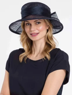 Eleganter Loevenich Matelot Hut mit großer Sinamay Schleife