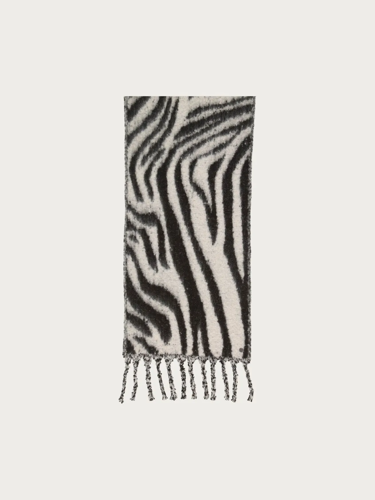 Flauschiger XL-Schal mit Zebra-Design in Wollmischung