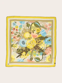 Geblümtes Tuch aus reiner Seide
