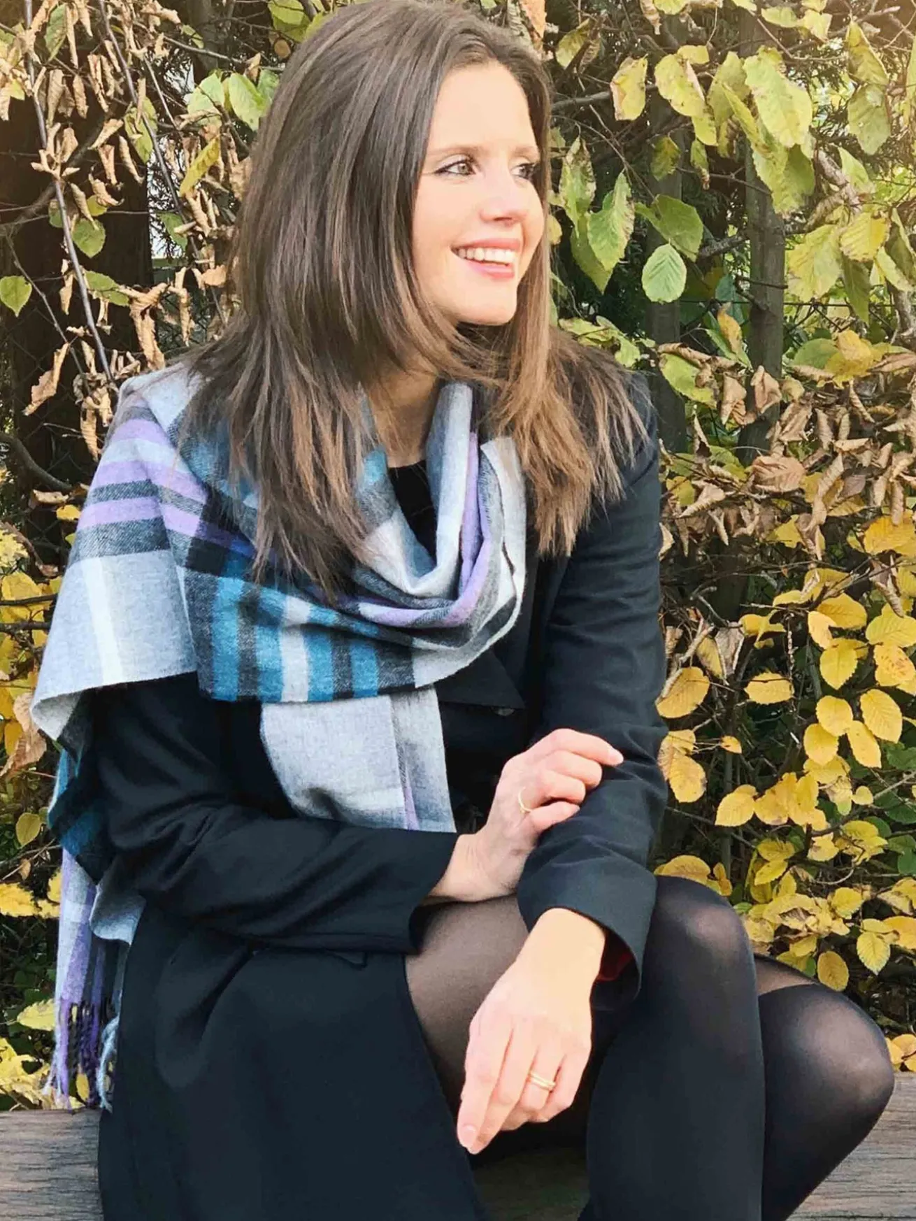 Kaschmir Schal mit FRAAS Plaid Karo