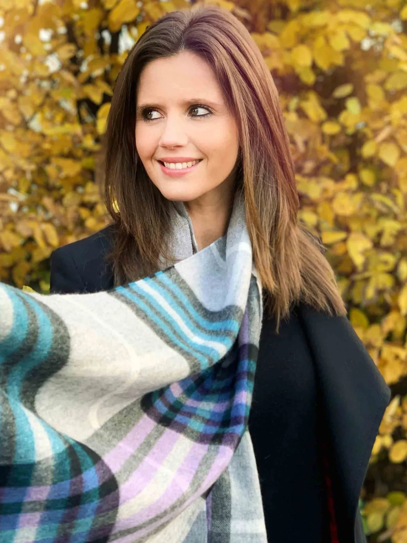 Kaschmir Schal mit FRAAS Plaid Karo