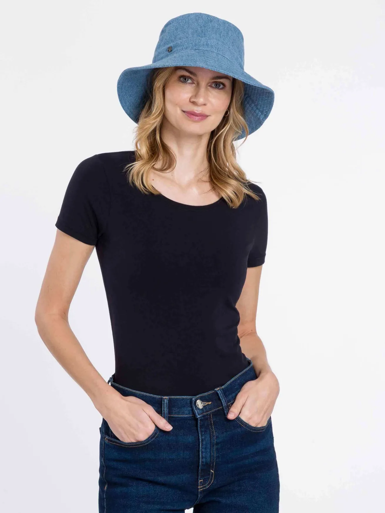 Loevenich Denim Bucket Hat aus Baumwollmaterial