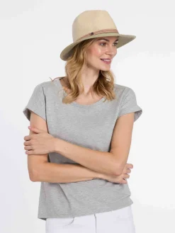 Loevenich Fedora aus Papier mit andersfarbiger Krempe