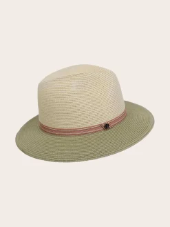 Loevenich Fedora aus Papier mit andersfarbiger Krempe