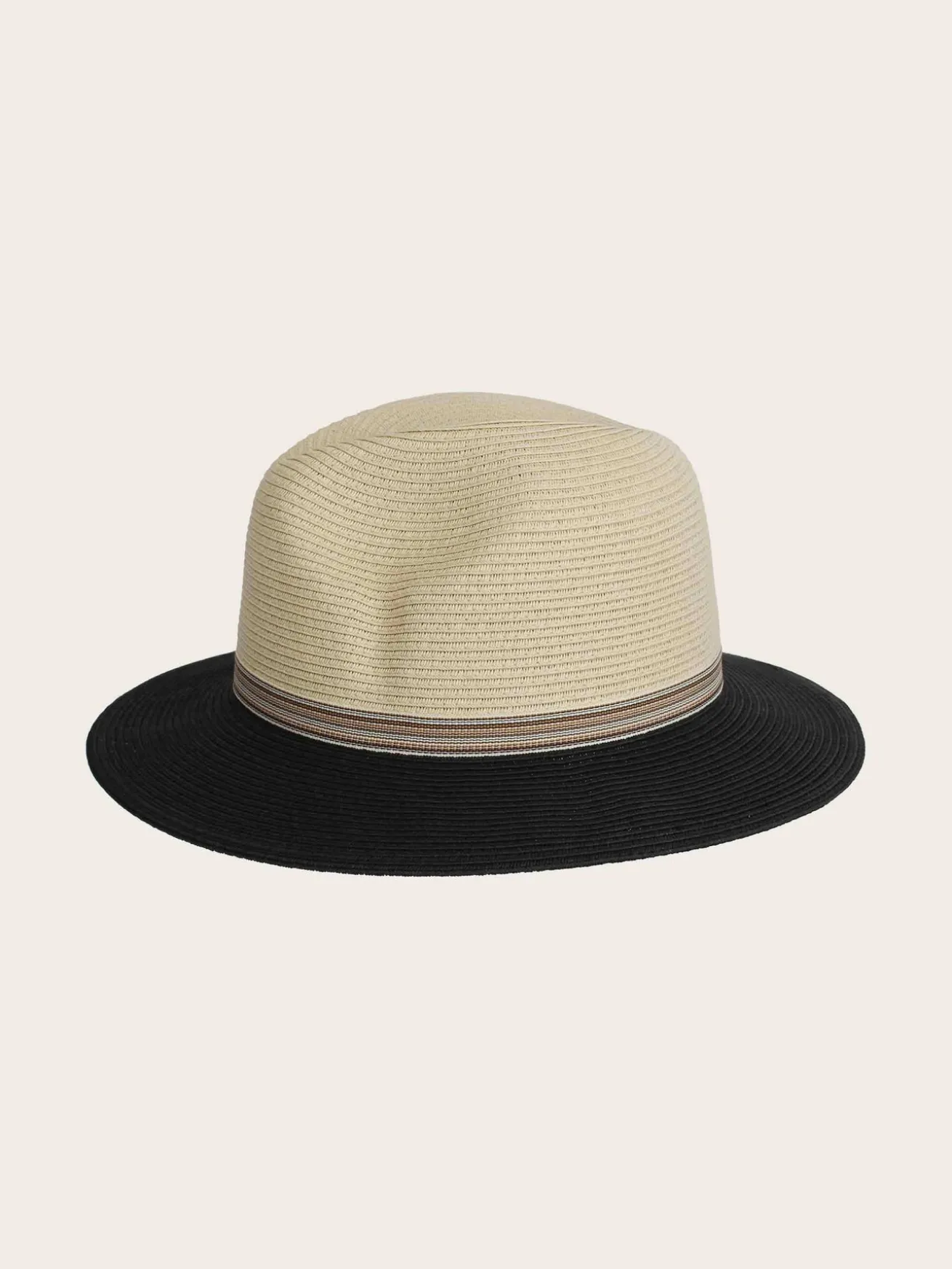 Loevenich Fedora aus Papier mit andersfarbiger Krempe