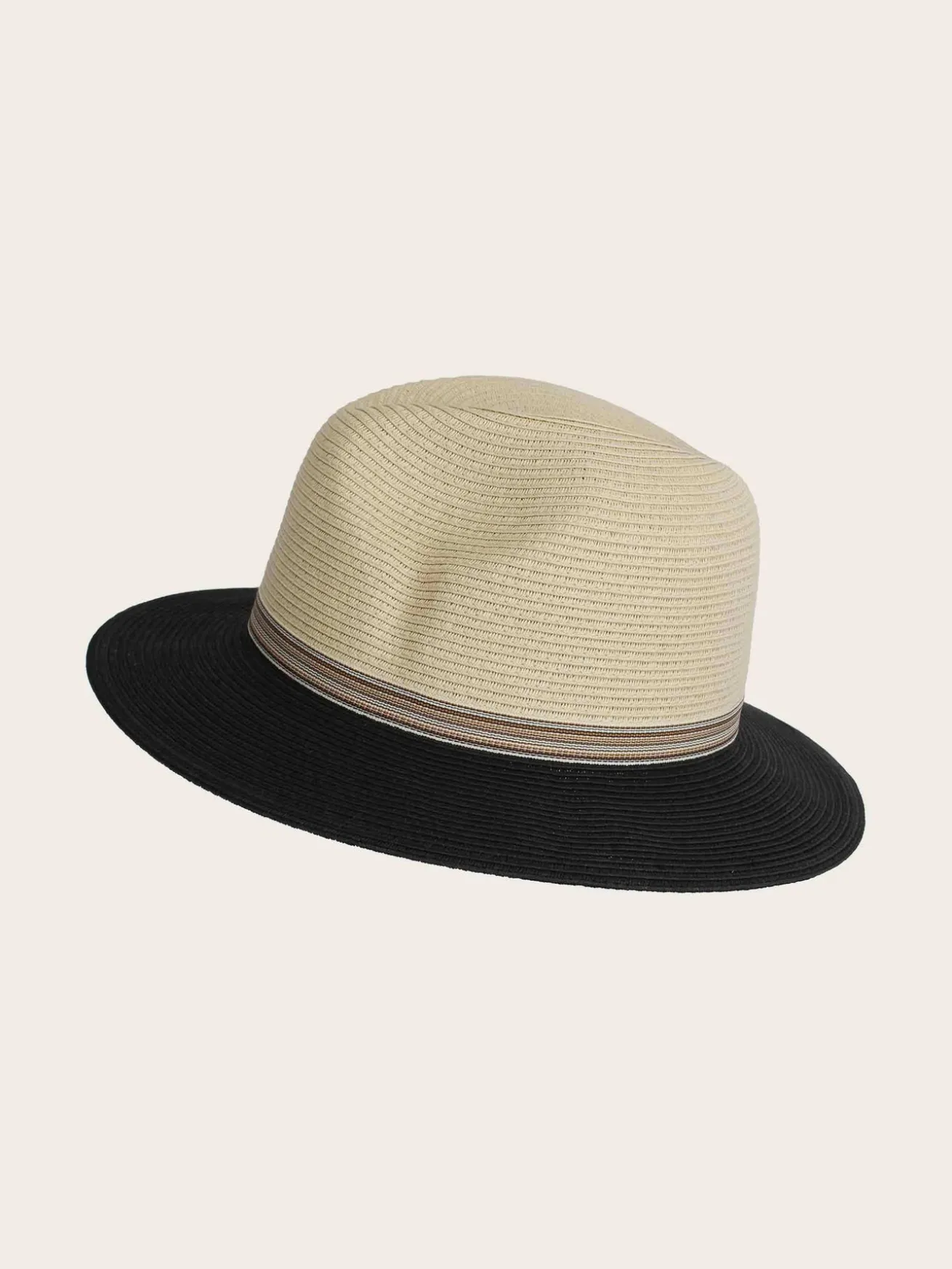 Loevenich Fedora aus Papier mit andersfarbiger Krempe