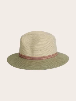 Loevenich Fedora aus Papier mit andersfarbiger Krempe
