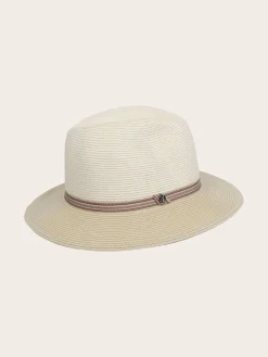 Loevenich Fedora aus Papier mit andersfarbiger Krempe