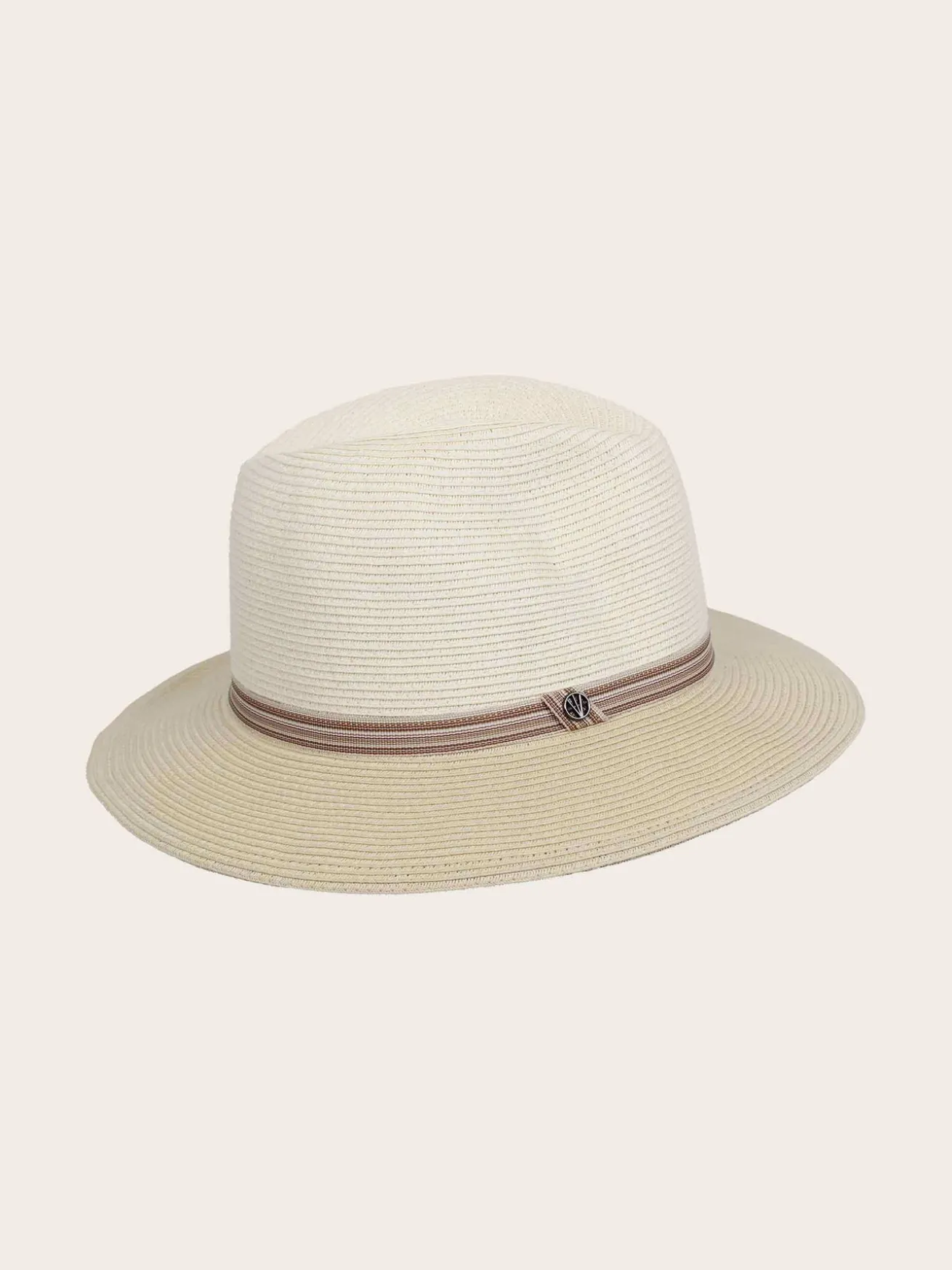 Loevenich Fedora aus Papier mit andersfarbiger Krempe