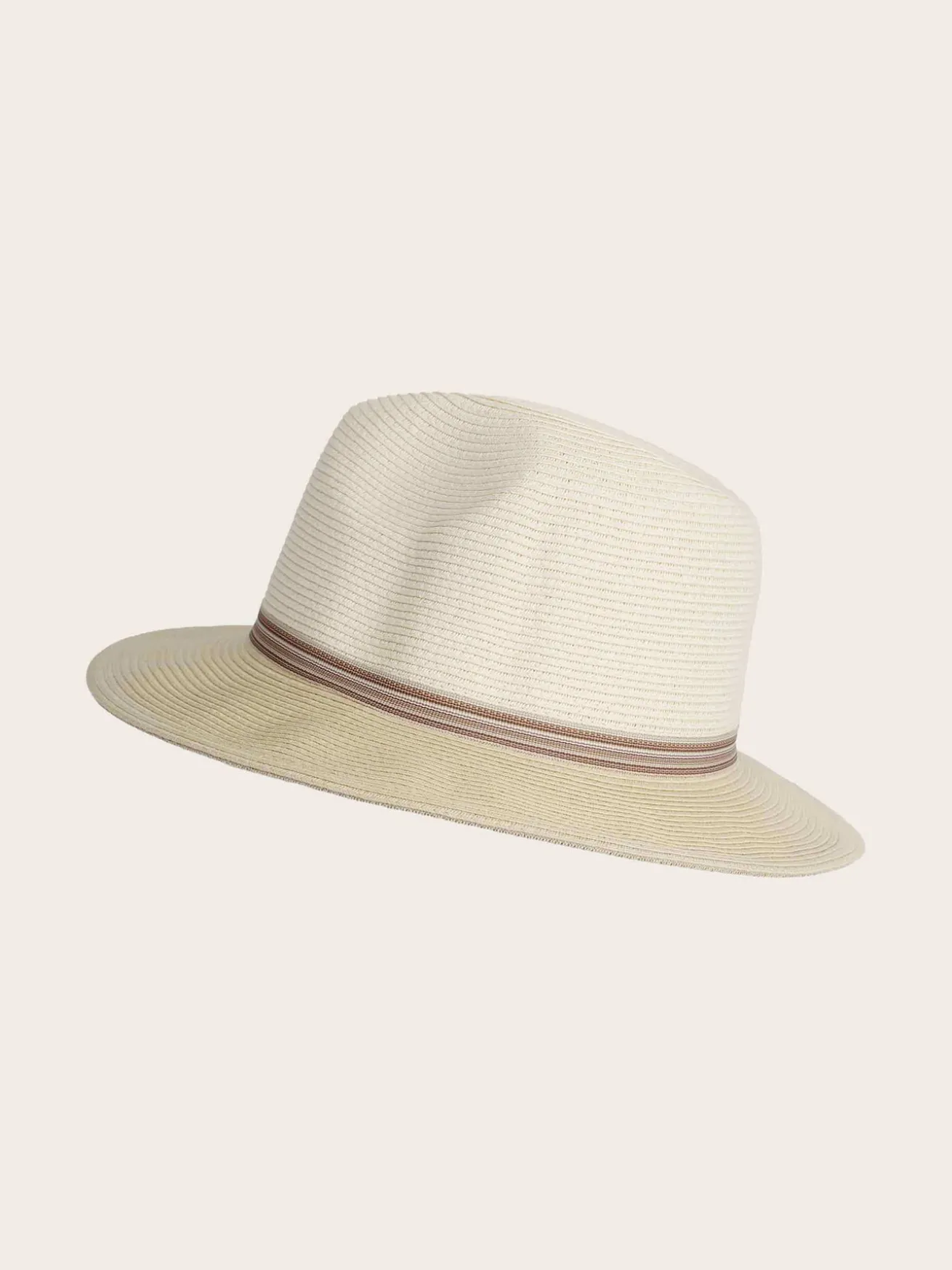 Loevenich Fedora aus Papier mit andersfarbiger Krempe