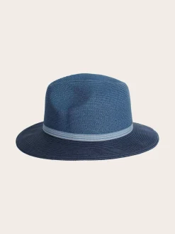 Loevenich Fedora aus Papier mit andersfarbiger Krempe
