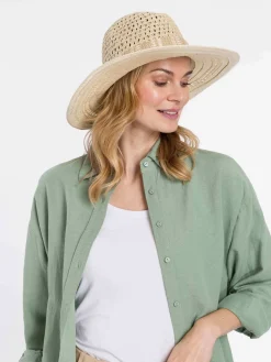 Loevenich Fedora mit Hutband aus Stroh