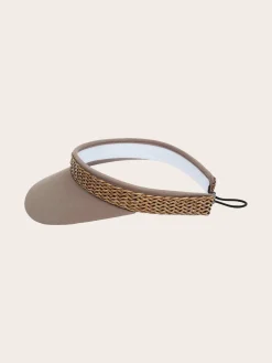 Loevenich Visor aus Baumwolle mit geflochtenem Kunstlederband