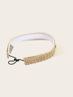 Loevenich Visor aus Baumwolle mit geflochtenem Kunstlederband