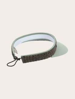 Loevenich Visor aus Baumwolle mit geflochtenem Kunstlederband