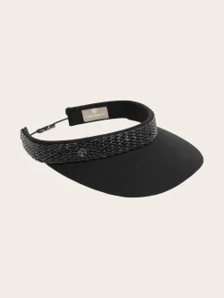 Loevenich Visor aus Baumwolle mit geflochtenem Kunstlederband