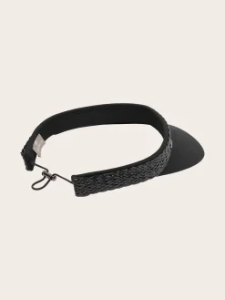 Loevenich Visor aus Baumwolle mit geflochtenem Kunstlederband