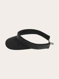 Loevenich Visor aus Baumwolle mit geflochtenem Kunstlederband