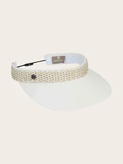 Loevenich Visor aus Baumwolle mit geflochtenem Kunstlederband