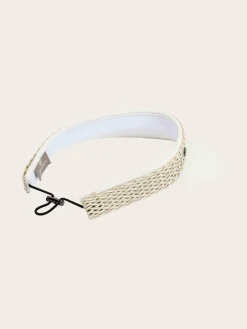 Loevenich Visor aus Baumwolle mit geflochtenem Kunstlederband