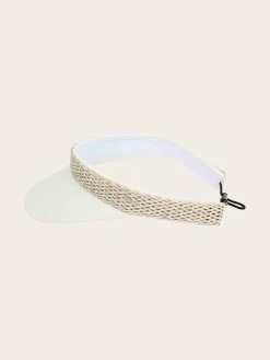 Loevenich Visor aus Baumwolle mit geflochtenem Kunstlederband