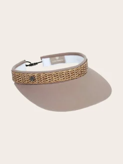 Loevenich Visor aus Baumwolle mit geflochtenem Kunstlederband