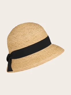 Lässiger Loevenich Strohhut aus Raffia geflochten