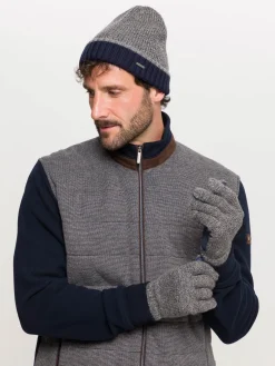 Melierte bugatti Strickhandschuhe in Wollmischung