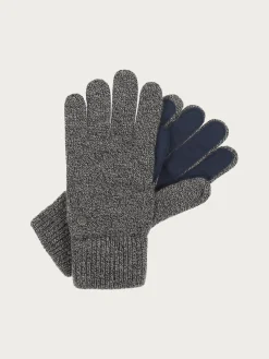Melierte bugatti Strickhandschuhe in Wollmischung